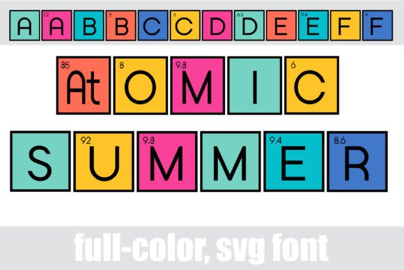 Atomic Summer: A Periodic Table of Colorful Typography