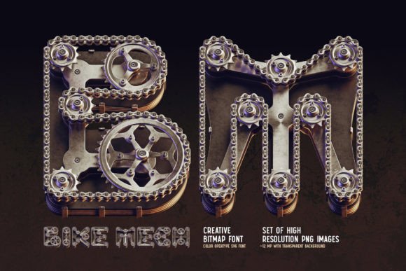 Bike Mech: The Steampunk Typeface with Real Mechanical Grit