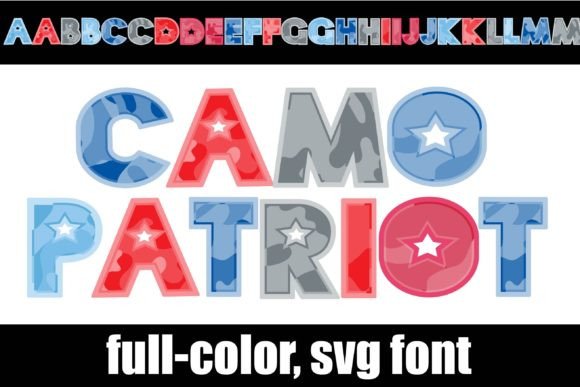 Camo Patriot: A Creative Font for Bold, Patriotic Designs