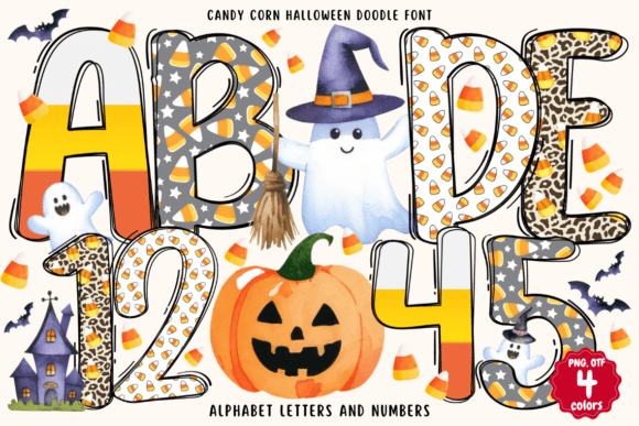 Candy Corn Halloween Doodle: A Sweet Treat for Your Designs