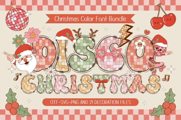 Disco Christmas: Groovy Retro Font for Festive Designs