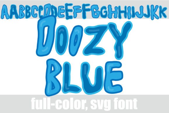 Doozy Blue: A Wet, Crafty Font for Bold Visuals
