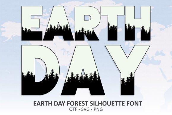 Earth Day Forest Silhouette: Designing with Nature's Shadow