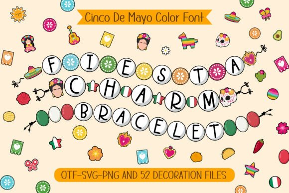 Fiesta Charm Bracelet: A Vibrant Font for Festive Branding