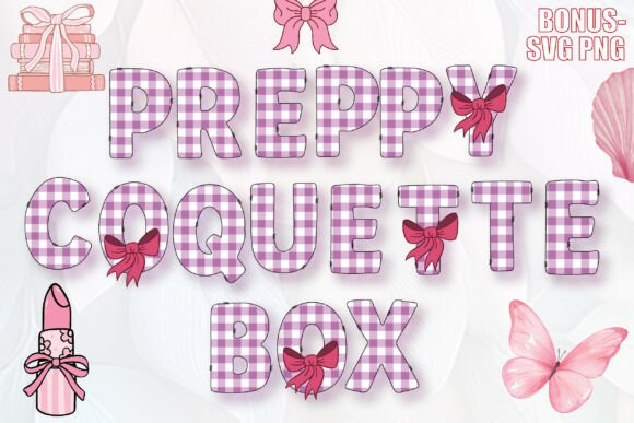 Preppy Coquette Box: A Stylish Alphabet for Modern Designs