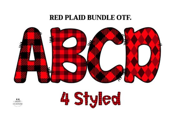Red Buffalo Plaid: The Festive Font for Cozy Branding