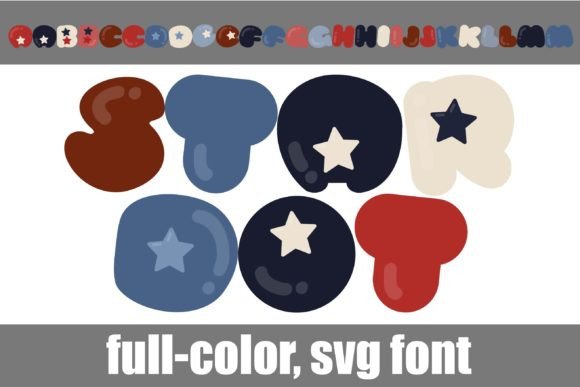 Star Dot: A Playful Patriotic Display Font for Bold Designs
