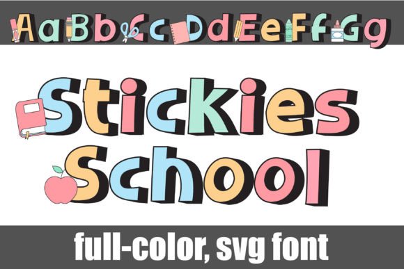Stickies School Too: A Playful, 3D Font for Creative Projects