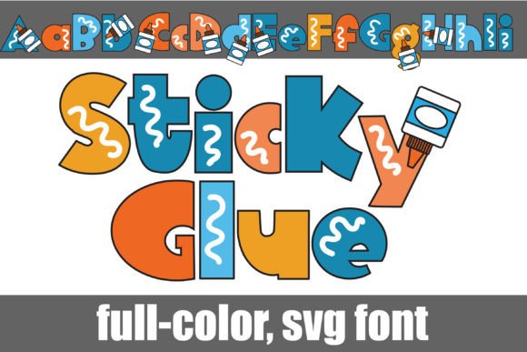 Sticky Glue: A Playful SVG Font for Bold Designs