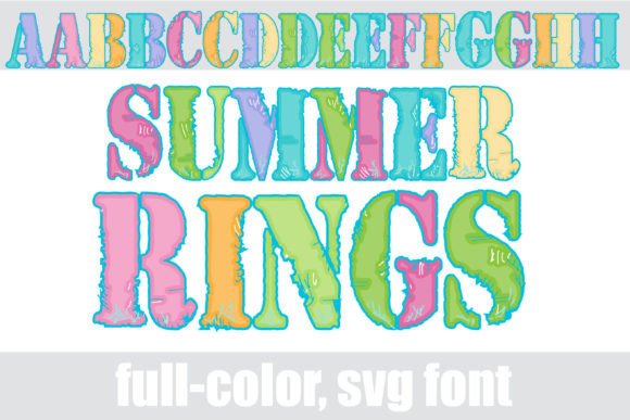 Summer Rings: A Stenciled Grunge Font for Bold Projects