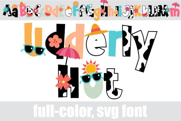 Udderly Hot: A Creative Font for Summer & Cow Print Designs