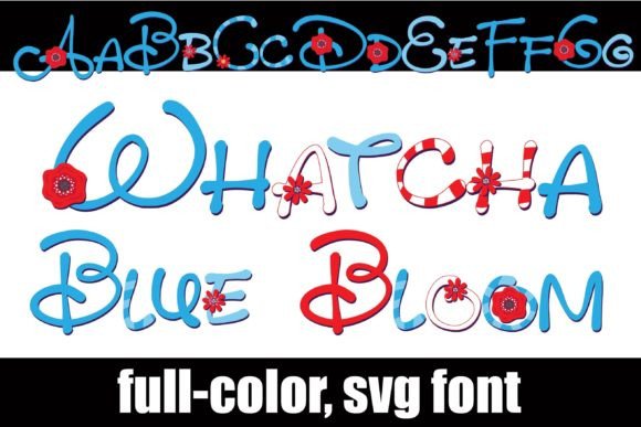 Whatcha Blue Blooms: A Patriotic Hand-Written Font